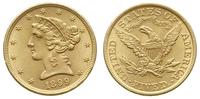 5 dolarów 1899, Filadelfia, Liberty Head, złoto 