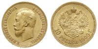 10 rubli 1900/ФЗ, Petersburg, złoto 8.59 g, Fr. 
