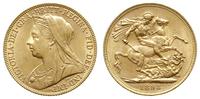funt 1898/M, Melbourne, złoto 7.98 g, piękna, Se