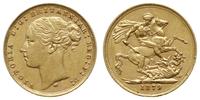 funt 1879/M, Melbourne, złoto 7.99 g, Spink 3857