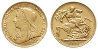funt 1895/M, Melbourne, złoto 7.97 g, Spink 3875