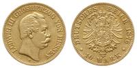 10 marek  1876/H, Darmstadt, złoto 3.93 g, Jaege