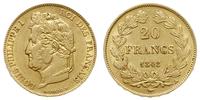 20 franków 1848/A, Paryż, złoto 6.44 g, Fr. 562,