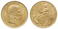 20 koron 1873, Kopenhaga, złoto 8.96 g, piękne, 