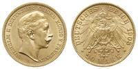 20 marek 1908 A, Berlin, złoto 7.96 g, piękne, A