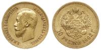 10 rubli 1902 АР, Petersburg, złoto 8.57 g, Fr. 