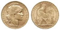 20 franków 1906, Paryż, złoto 6.45 g, piękne, Fr
