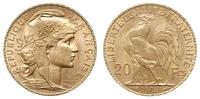 20 franków 1908, Paryż, złoto 6.46 g, piękne, Fr