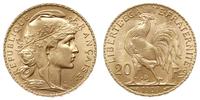 20 franków 1909, Paryż, złoto 6.45 g, piękne, Fr