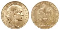 20 franków 1910, Paryż, złoto 6.44 g, pięknie za