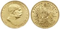 10 koron 1909, Wiedeń, typ Marshall, złoto 3.37 