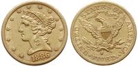 5 dolarów 1886 S, San Francisco, Liberty Head, z