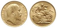funt 1907, Londyn, złoto 7.98 g, pięknie zachowa