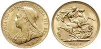 funt 1901, Londyn, złoto 7.98 g, piękne, Seaby 3