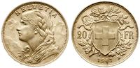 20 franków  1947/B, Berno, złoto 6.44 g, Fr. 499