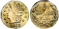1/4 dolara 1873, złoto 0.18 g, 10 mm