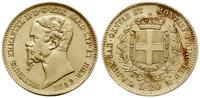 20 lirów 1852, Genua, złoto 6.43 g, Fr. 1147