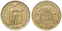 10 koron 1909, Kremnica, złoto 3.38 g, Fr. 252