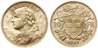 20 franków 1927 B, Berno, złoto 6.44 g, Fr. 499