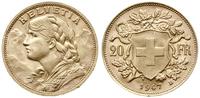 20 franków 1947 B, Berno, złoto 6.46 g, Fr. 499