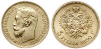 5rubli 1900/ФЗ, Petersburg, złoto 4.29 g, Bitkin