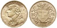 20 franków 1913/B, Berno, złoto 6.45 g, Fr. 499