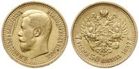7 1/2 rubla 1897 (A•Г), Petersburg, złoto 6.43 g