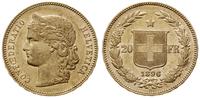 20 franków 1896 B, Berno, typ Helvetia, złoto 6.