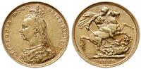 funt 1889 M, Melbourne, złoto 7.97 g, Fr. 20, S.
