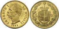 20 lirów 1882, złoto 6.45 g