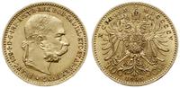 10 koron 1905, Wiedeń, złoto 3.38 g, bardzo ładn