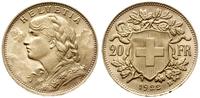 20 franków 1922, Berno, typ Vreneli, złoto 6.45 