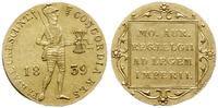 dukat 1839, Utrecht, złoto 3.49 g, bardzo ładny,