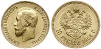 10 rubli 1904 АР, Petersburg, złoto 8.60 g, pięk