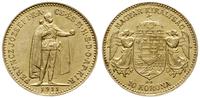 10 koron 1911, Kremnica, złoto 3.38 g, Fr. 252