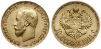 10 rubli 1911 ЭБ, Petersburg, złoto 8.59 g, Fr. 