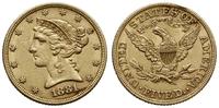 5 dolarów 1881, Filadelfia, typ Liberty Head, wi
