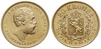 20 koron 1886, Kongsberg, złoto 8.96 g, pięknie 