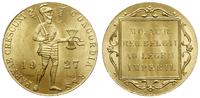dukat 1927, Utrecht, złoto 3.50 g, wyśmienicie z