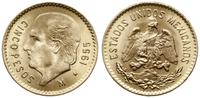 5 peso 1955 M, Meksyk, nowe bicie, złoto 4.17 g,