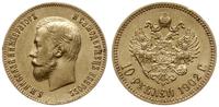 10 rubli 1902 А•Р, Petersburg, złoto 8.59 g, bar