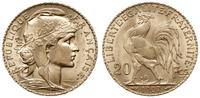 20 franków 1907, Paryż, złoto 6.45 g, Fr. 596a, 