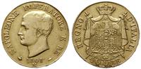 40 lirów 1808 M, Mediolan, odmiana z rowkowanym 