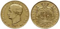 40 lirów 1811 M, Mediolan, złoto 12.83 g, Fr. 5,
