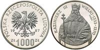1.000 złotych 1987, Kazimierz Wielki- PRÓBA, sre
