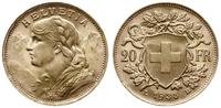 20 franków 1935, Berno, typ Vreneli, złoto 6.45 