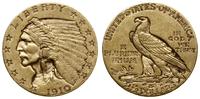 2 1/2 dolara 1910, Filadelfia, złoto 4.18 g, Fr.
