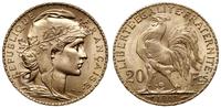20 franków 1911, Paryż, złoto 6.45 g, wyśmienite