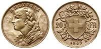 20 franków 1949, Berno, typ Vreneli, złoto 6.44 
