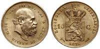 10 guldenów 1876, Utrecht, złoto 6.71 g, piękne,